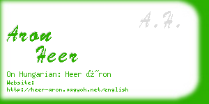 aron heer business card